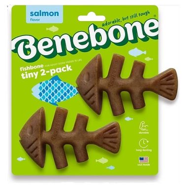 Benebone - Fishbone Dog Chew Toy - Tiny 2pk